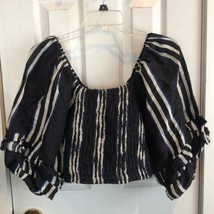 APIECE APART Lagunitas smocked off shoulder top
